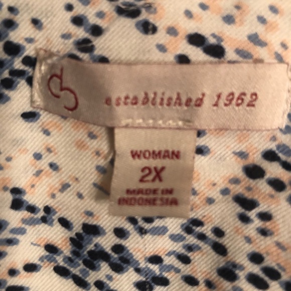 NWOT Dress Barn Printed 3/4 Sleeve Blouse - Picture 6 of 7